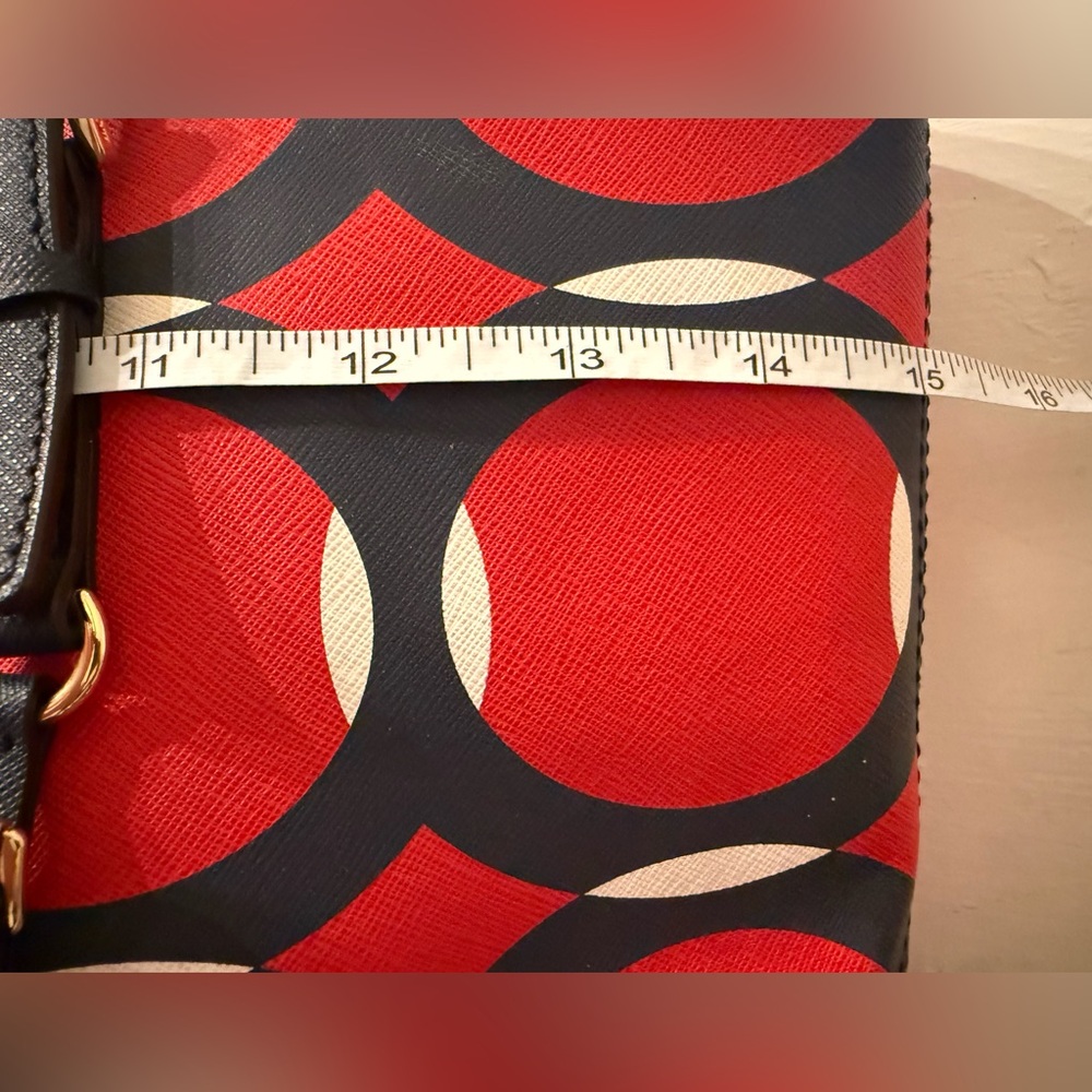 Michael Kors Red and Navy Geometric Tote ECC - Picture 13 of 14